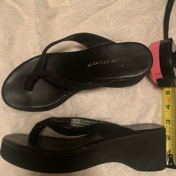 Colin Stuart Platform Sandal Black 6 - Picture 2 of 5